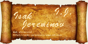 Isak Jereminov vizit kartica